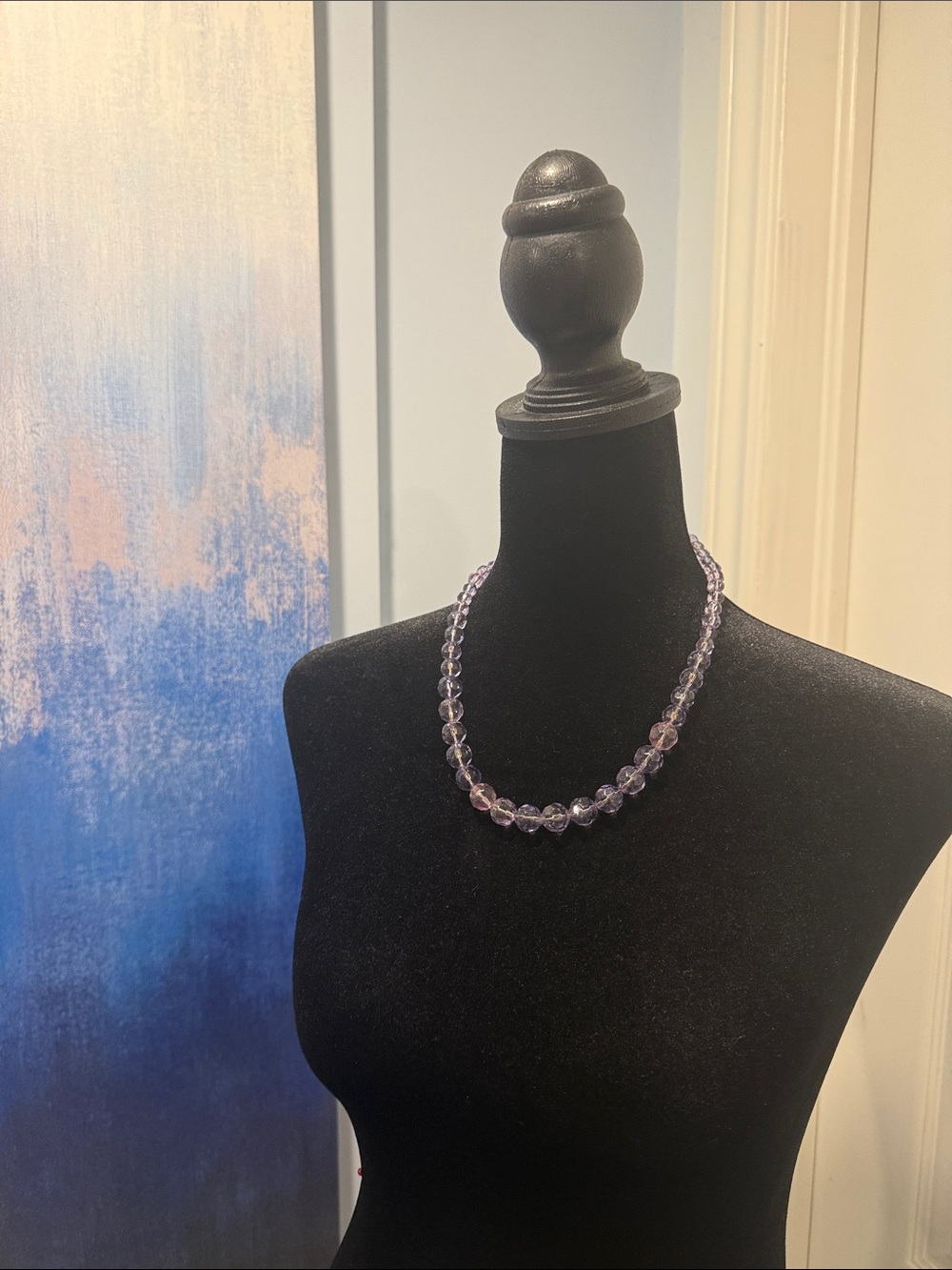 Buy 3 for 30$ Vintage Glass Purple Beaded Necklace